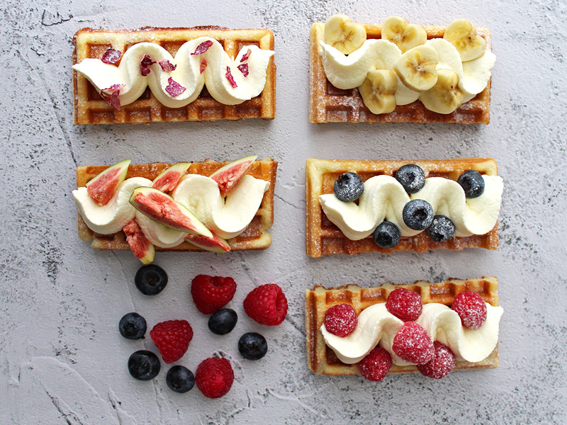 玫瑰奶油华夫饼 Rose Cream Waffle